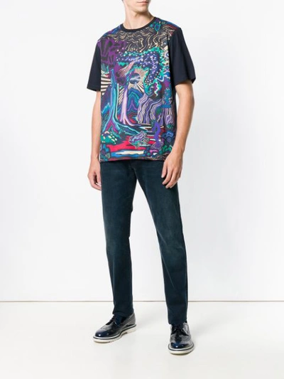 Shop Paul Smith Wild Printed Short Sleeve T-shirt In Blue