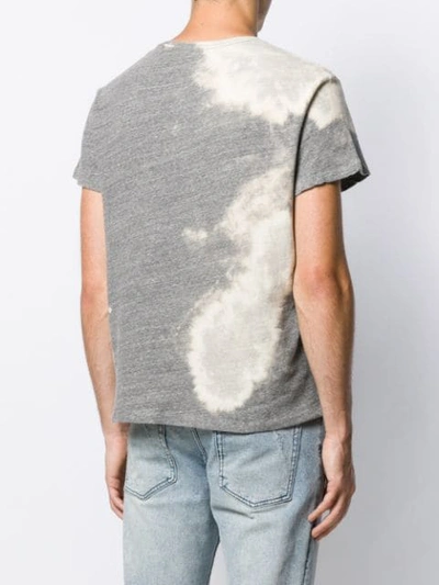 Shop R13 Bleach-effect Graphic Print T-shirt In Grey