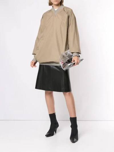 Shop Y/project Oversized Piped Sweatshirt In Brown