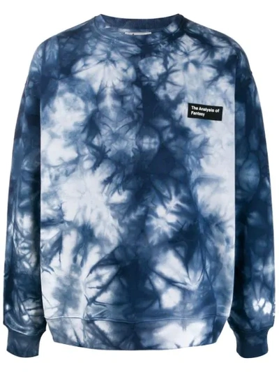 Shop Acne Studios Tie Dye Oversized Sweatshirt In Aib-navy/blue