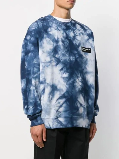 Shop Acne Studios Tie Dye Oversized Sweatshirt In Aib-navy/blue