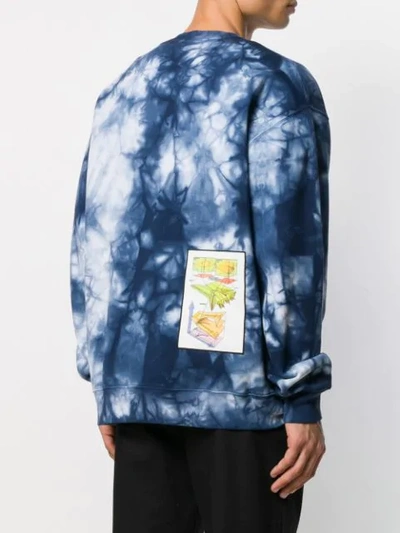 Shop Acne Studios Tie Dye Oversized Sweatshirt In Aib-navy/blue