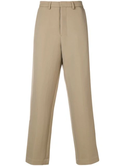 Shop Ami Alexandre Mattiussi Wide Fit Trousers In Neutrals