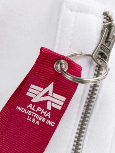ALPHA INDUSTRIES SPACE EMBROIDERED HOODIE - 白色