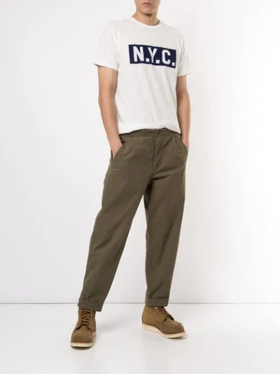 Shop Velva Sheen 'nyc' T-shirt In White