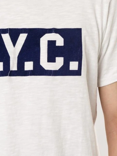 Shop Velva Sheen 'nyc' T-shirt In White