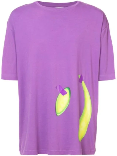 Shop Rochambeau Graphic T-shirt - Purple