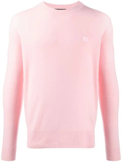 pink crew neck sweater
