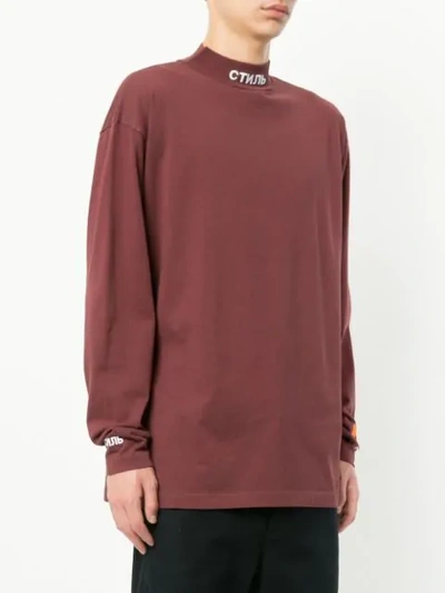 Shop Heron Preston Turtle Neck T-shirt In Pink