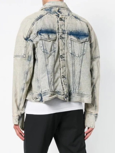 Shop Diesel Red Tag Washed Oversized Denim Jacket In Blue