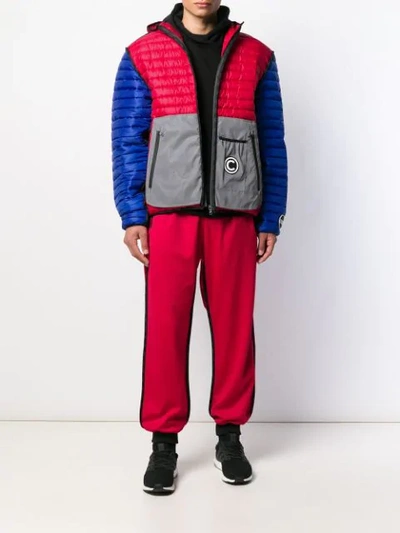 Shop Colmar A.g.e. By Shayne Oliver Appliqué Logo Tape Track Pants In Red
