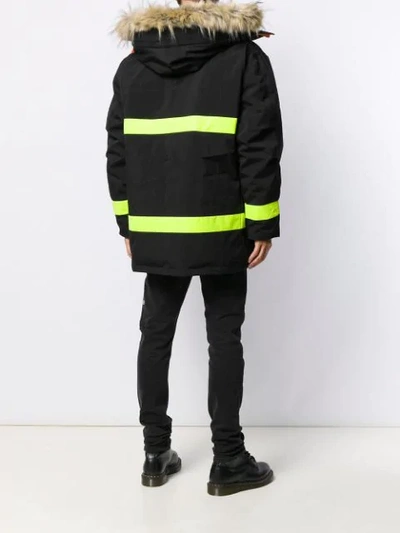 Shop Brumal Contrast Puffer Jacket In 08 Black
