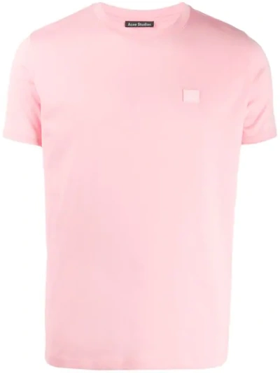 Shop Acne Studios Face-patch T-shirt In Pink