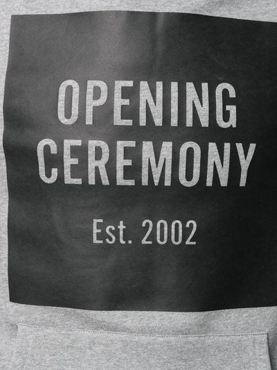 Shop Opening Ceremony Logo Print Hoodie In Grey