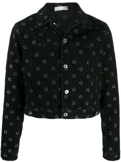 Shop Geo Monogram Print Jacket In Black