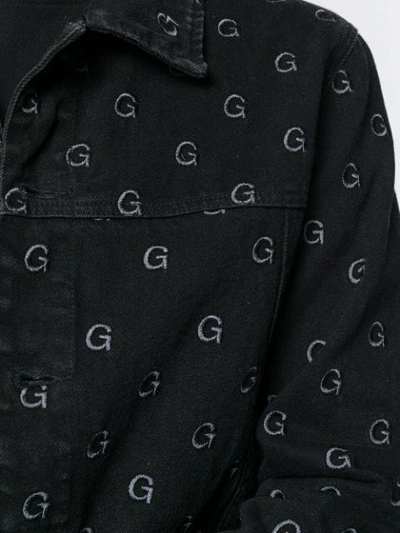 Shop Geo Monogram Print Jacket In Black