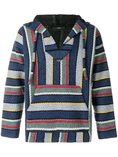 Shop Alanui Baja Striped Jumper - Blue