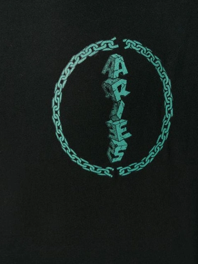 Shop Aries Graphic Print T-shirt In Black