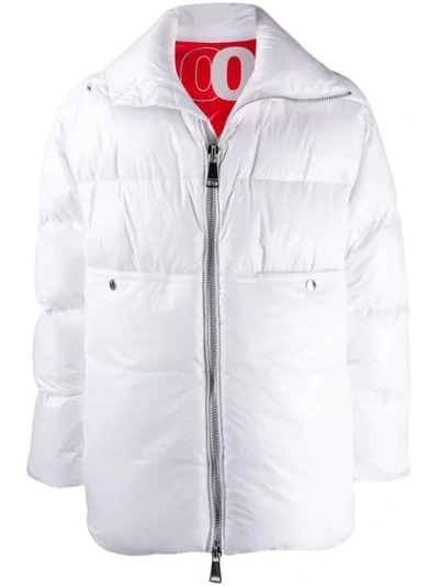 Shop Khrisjoy Quilted Padded Coat In White