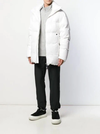 Shop Khrisjoy Quilted Padded Coat In White