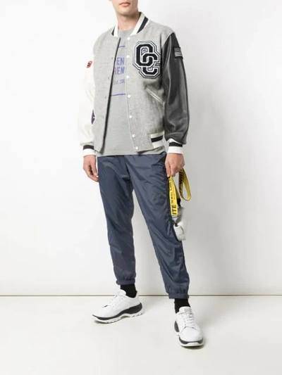 Shop Opening Ceremony Varsity Bomber Jacket In Grey