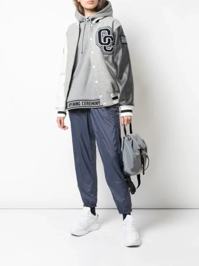 Shop Opening Ceremony Varsity Bomber Jacket In Grey