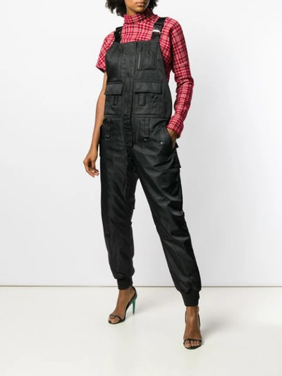 Shop Ktz Denim Overalls - Black