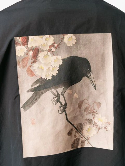 Shop Yuiki Shimoji Crow Motif Windbreaker In Black