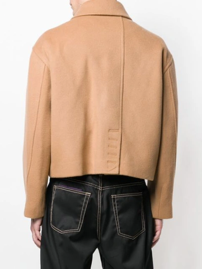 Shop Ader Error Cropped Jacket In Neutrals