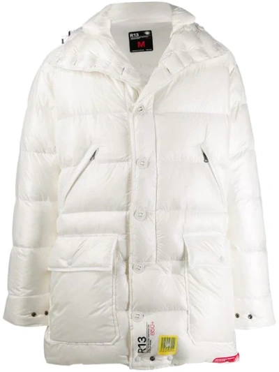 Shop Brumal Hooded Padded Jacket In White
