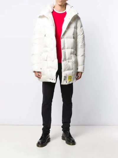 Shop Brumal Hooded Padded Jacket In White