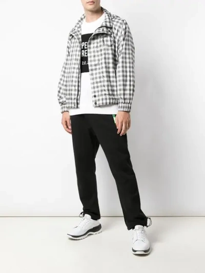 Shop Opening Ceremony Check Print Windbreaker Jacket In White