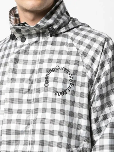Shop Opening Ceremony Check Print Windbreaker Jacket In White
