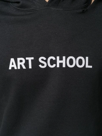 Shop Art School Logo Print Hoodie In Black