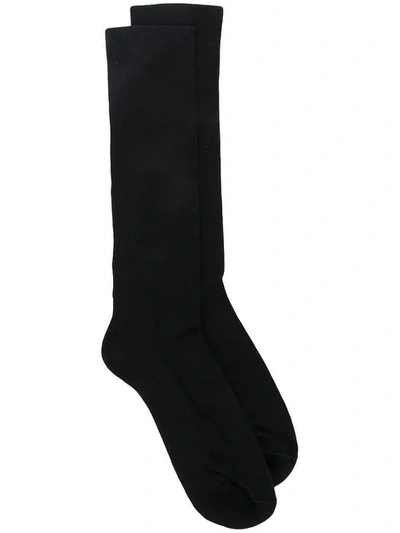 Shop Rick Owens Knitted Socks - Black