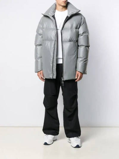 Shop Khrisjoy Loose-fit Padded Coat In Grey