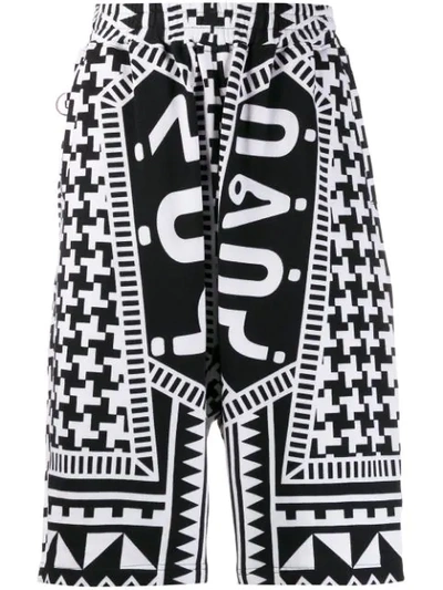 Shop Ktz Archive Dogtooth Harem Shorts In Black