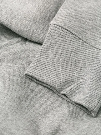 Shop Acne Studios Logo Patch Detailed Hoodie In Grey