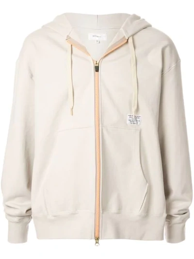 Shop Makavelic Luminous Zipped Hoodie In White