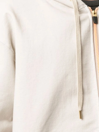 Shop Makavelic Luminous Zipped Hoodie In White