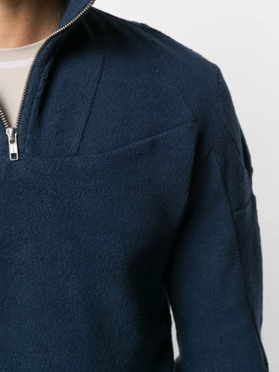 Shop Gmbh 'moses' Fleece-pullover In Navy