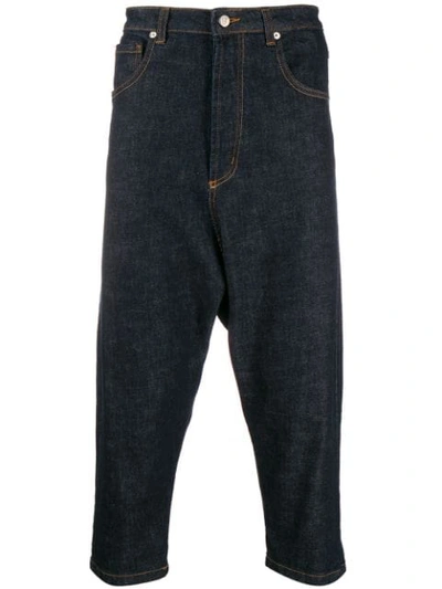 Shop Société Anonyme Drop Crotch Trousers In Blue