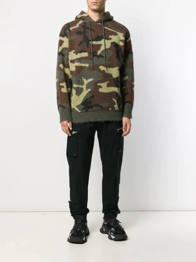 Shop R13 Camouflage Hoodie In Green