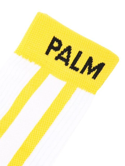 Shop Palm Angels Track Socks - White