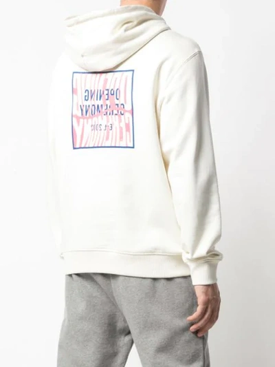 Shop Opening Ceremony Logo Print Hoodie In 1006 Eggshell