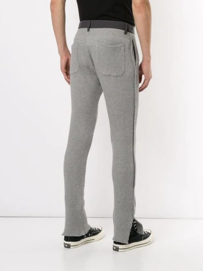 Shop Facetasm Stretch Cotton Trousers In Grey