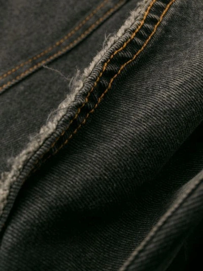 Shop Telfar Cut-out Wide Leg Jeans In Grey