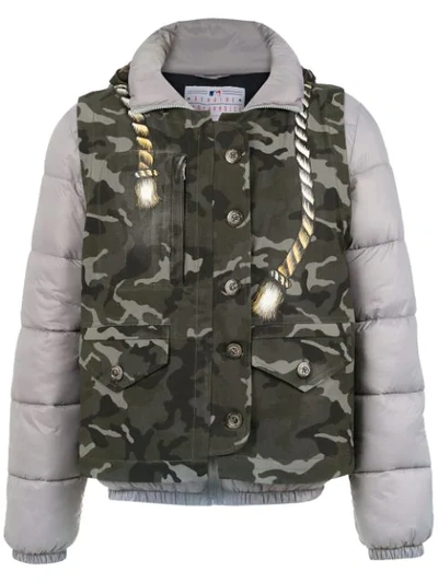 Shop À La Garçonne Waistcoat Quilted Jacket - Grey