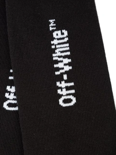 Shop Off-white Logo-intarsia Socks - Black