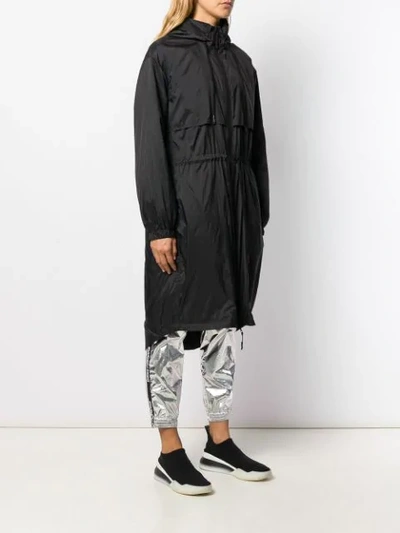 Shop Rabanne Metallic Drawstring Hooded Parka In Black